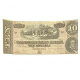 1864 $10 Confederate States of America