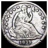 1839 Silver Half Dime LIGHTLY CIRCULATED