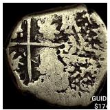 1500s-1600s Spanish Colonial Silver Cob NEARLY UNC