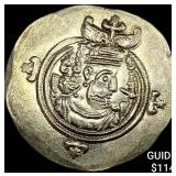 Sasanian 590-628 AD Silver Drachm UNCIRCULATED