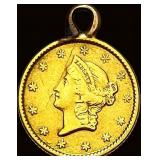 1853 Gold $1 Liberty Head Type 1 HIGH GRADE
