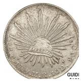 1889Pi MR Mexico Silver 8 Reales CLOSELY UNCIRCULA