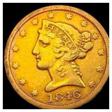 1846 $5 Gold Half Eagle