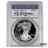 1999-P Silver Eagle PCGS PR70 DCAM Thomas D Rogers