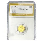 1873 Rare Gold Dollar PGA MS64+