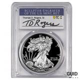 1999-P Silver Eagle PCGS PR70 DCAM Thomas D Rogers