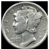 1921-D Silver Mercury Dime NEARLY UNCIRCULATED