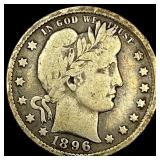1896 Silver Barber Quarter NICELY CIRCULATED