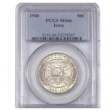 1946 Iowa Half Dollar PCGS MS66