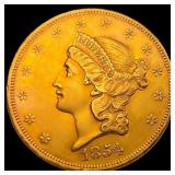 1854 Small Date $20 Gold Double Eagle