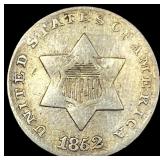1852 Silver Three-Cent Piece LIGHTLY CIRCULATED