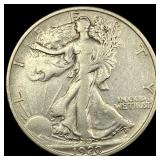 1920 Silver Half Dollar Walking Liberty NEARLY UNC