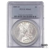 1885-O Morgan Silver Dollar PCGS MS63