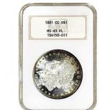 1881-CC Morgan Silver Dollar ANACS MS63 PL