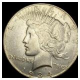 1934-D Peace Silver Dollar  CHOICE AU