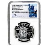 2017-W 20th Anni. 1OZ Platinum Eagle $100 NGC PF70