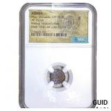 Judaea Alex, Jannaeus 103-76 BC Bronze Purtah NGC