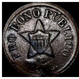This is a Civil War token from New York featuring