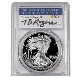 1989-S Silver Eagle PCGS PR70 DCAM Thomas D Rogers