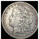 1891-CC Silver Morgan Dollar ABOUT UNCIRCULATED
