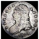 1829 Capped Bust Half Dollar LIGHTLY CIRCULATED