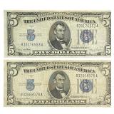 [2] 1934-D $5 Sliver Certificate Blue Seal 17