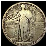 1917 Type 1 Standing Liberty Quarter NICELY CIRCU
