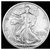 1917-D Silver Walking Liberty Half Dollar CLOSELY