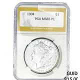 1904 Morgan Silver Dollar PGA MS65 PL