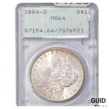 1884-O Morgan Silver Dollar PCGS MS64