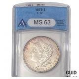 1878 7TF Morgan Silver Dollar ANACS MS63