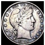 1906-S Silver Barber Half Dollar NEARLY UNCIRCULAT