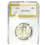 1941 Walking Liberty Half Dollar PGA MS66