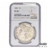 1881 Morgan Silver Dollar NGC PF68