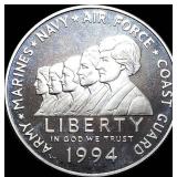 1994-P Silver Dollar Women in Military Service CHO