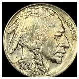 1936-S Nickel Five Cents (Buffalo) CHOICE BU