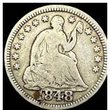 1848 Silver Half Dime NICELY CIRCULATED