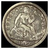 1849 Seated Liberty Dime LIGHTLY CIRCULATED