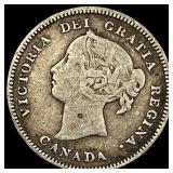1886 Canada Silver 5 Cents LIGHTLY CIRCULATED