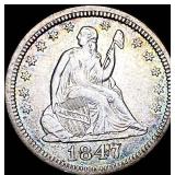 1847 Seated Liberty Quarter NEARLY UNCIRCULATED