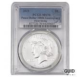 2021 Silver Peace Dollar PCGS MS70 100th Anniv.