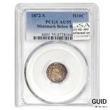 1872-S Seated Liberty Half Dime PCGS AU55 MM Below