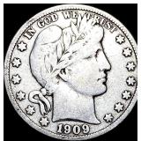 1909-S Silver Barber Half Dollar LIGHTLY CIRCULATE