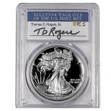 1989-S Silver Eagle PCGS PR70 DCAM Thomas D Rogers