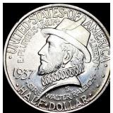 1937 Silver Half Dollar Roanoke Commemorative UNCI