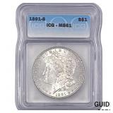 1891-S Morgan Silver Dollar ICG MS61