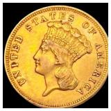 1857-S $3 Gold Piece