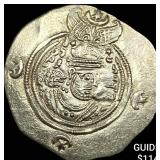 Sasanian 590-628 AD Silver Drachm UNCIRCULATED