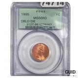 1995 Lincoln Memorial Cent PCGS MS66 RD DBLD DIE