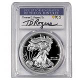 2001-W Silver Eagle PCGS PR70 DCAM Thomas D Rogers